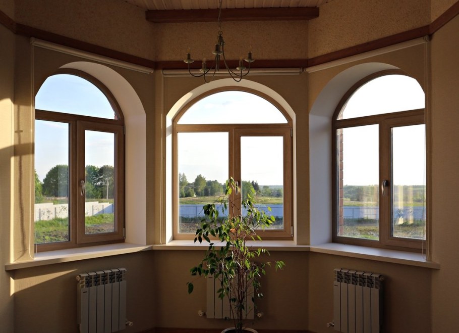 Окно металлопластиковое арочное 2650(2190+460)*920