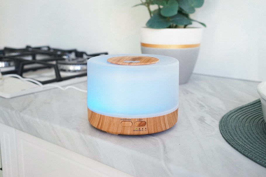Ультразвуковой аромадиффузор - Bluetooth колонка Plato Milk Oak