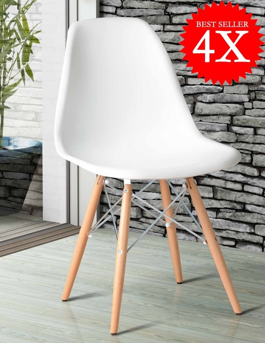 Стул Eames Style DSW PVC белый
