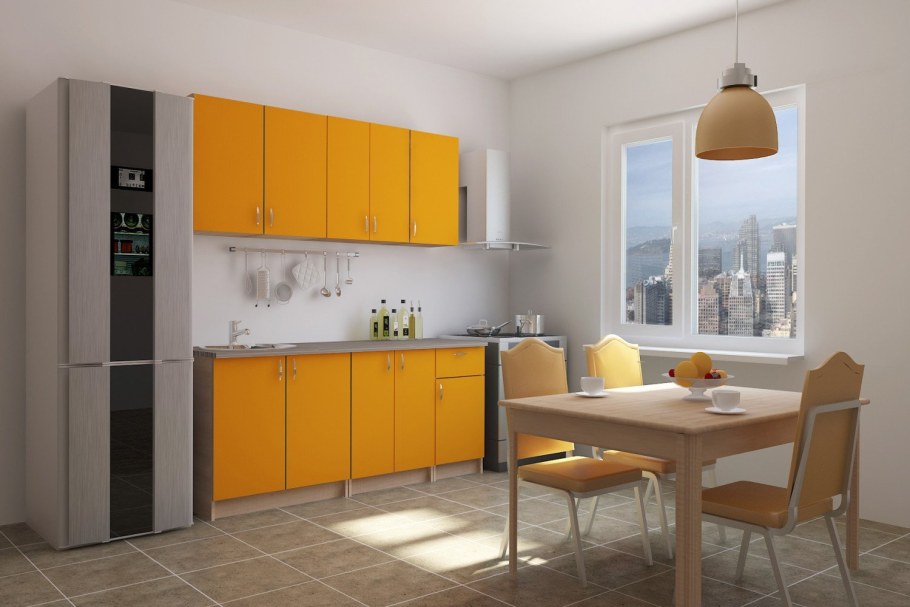 Кухня ТРИЯ оранж