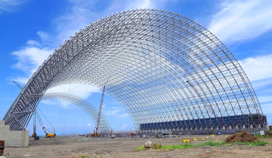 Сетчатая оболочка купола «Балтийская Жемчужина»