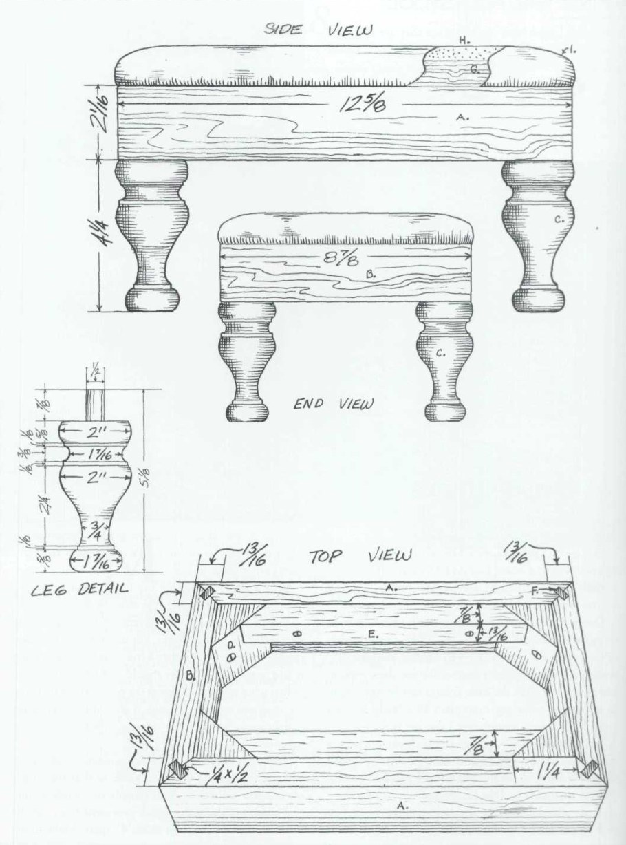Чертежи пуфиков из ДСП своими руками