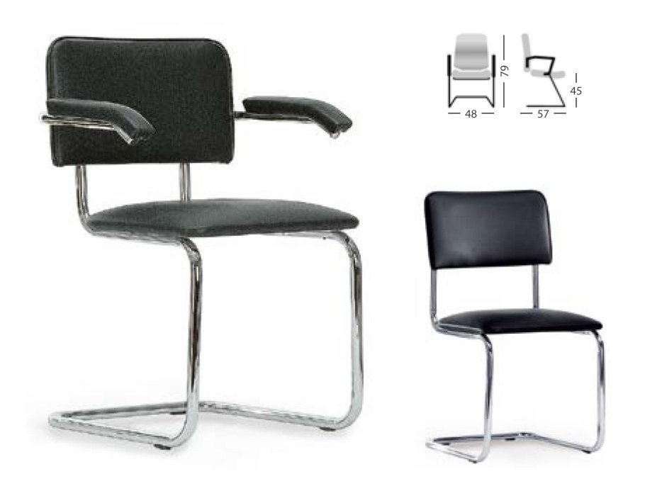 Стул посетителя nowy styl, Сильвия Arm (Chrome v-4) черн