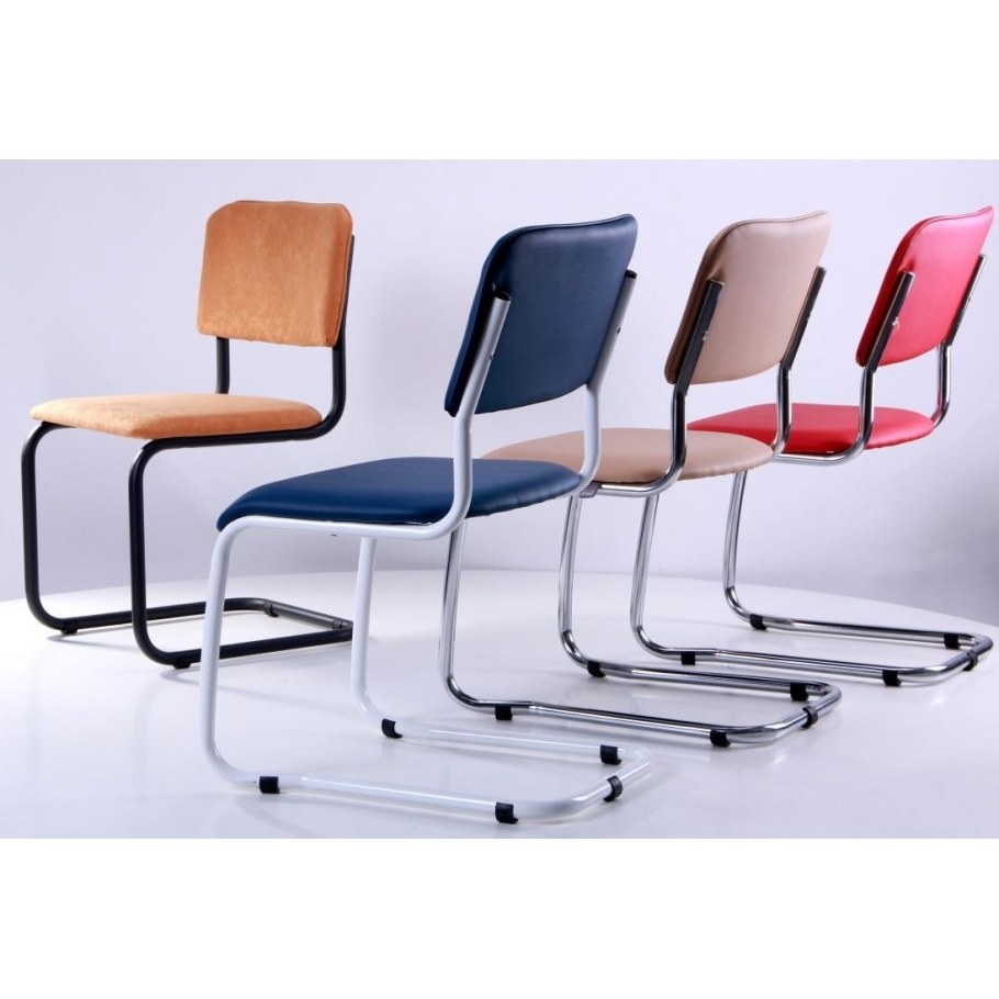 Стул Сильвия хром кожзам бежевый