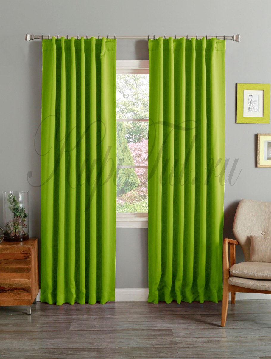 Шторы Blackout зеленые
