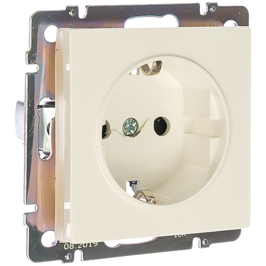 Розетка Werkel wl15-02-01 (a041416),16а, с заземлением, бежевый