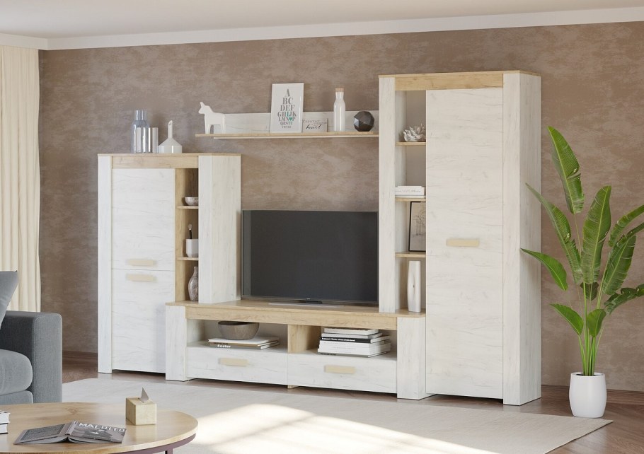 Стенка Милан белая