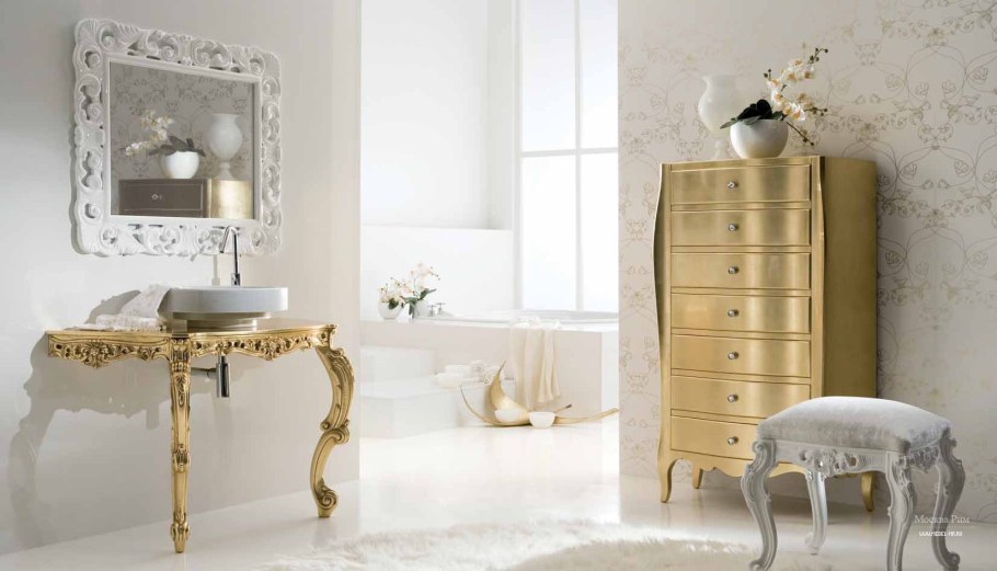 Золотая мебель в интерьере