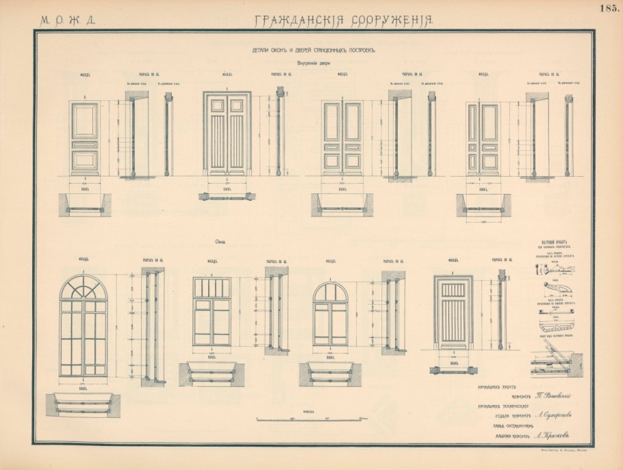 Дверь с филенками чертеж