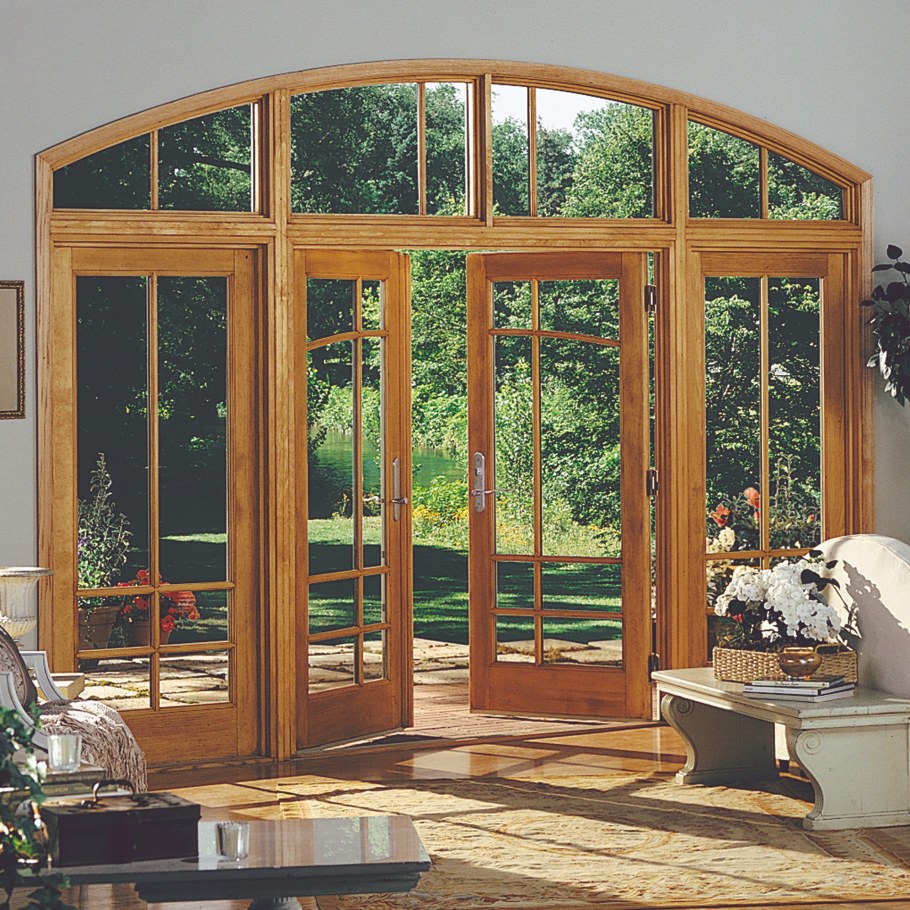 Арочная французская дверь