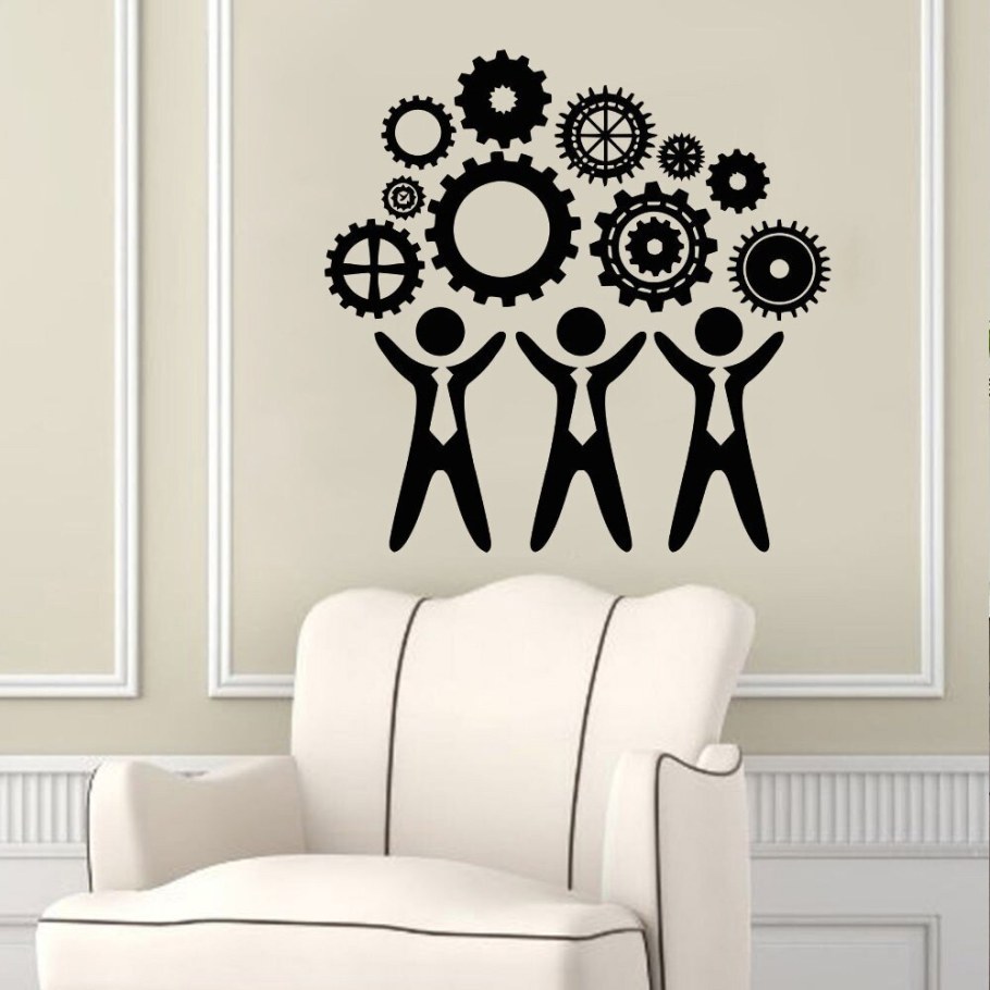 Интерьерные наклейки на стену механизмы