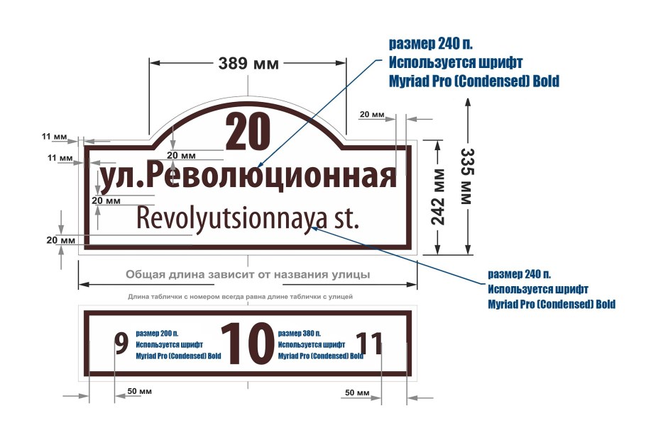 Макет таблички на дом