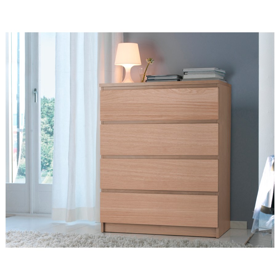 Икеа комод МАЛЬМ беленый дуб