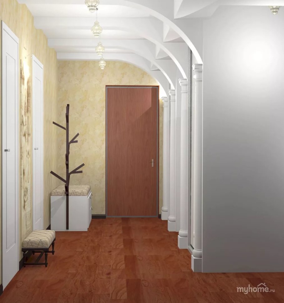Арка на узкую прихожую