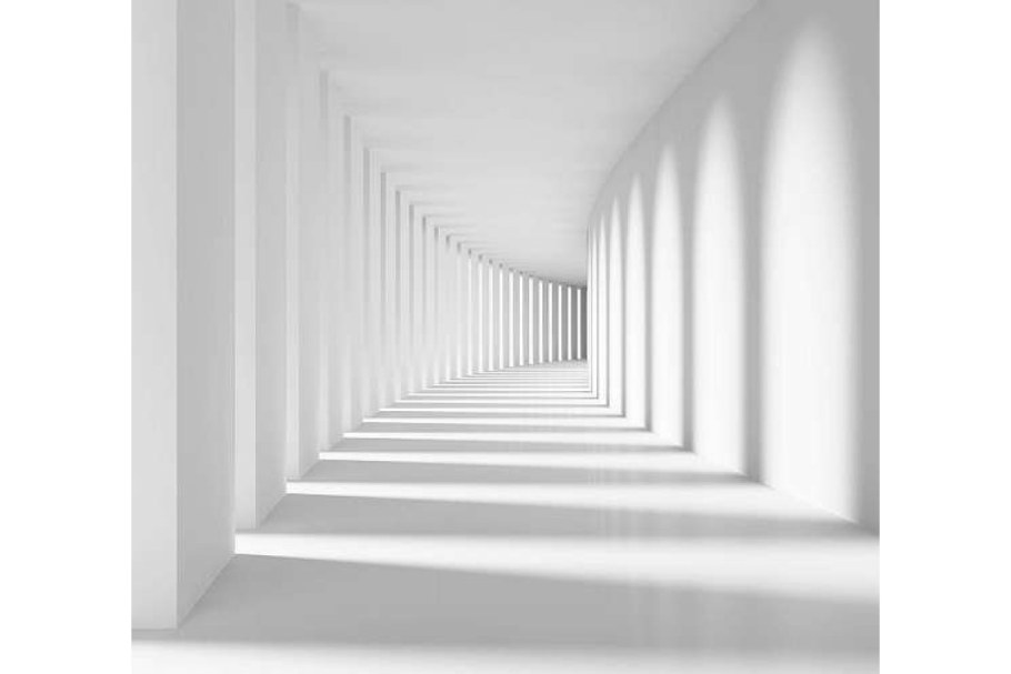 3д фотообои Divino Decor "белый туннель 300х270