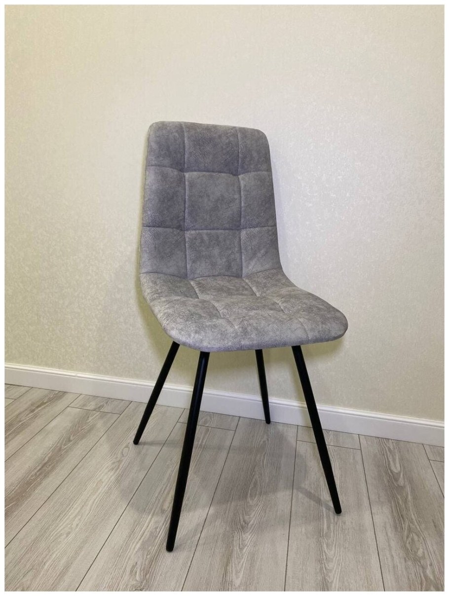 Стул Фред в сером велюре