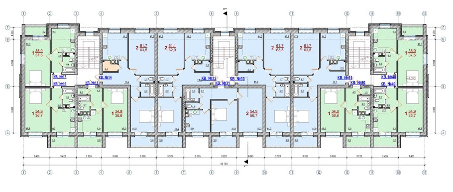 План многоквартирного дома Есенина 9