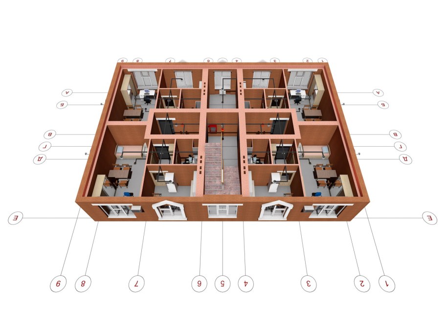 3 Этажный дом план