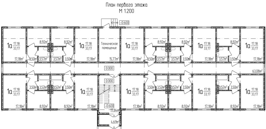 Типовой план многоквартирного дома