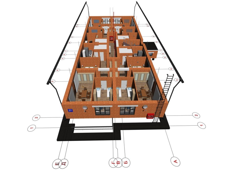 Проекты трехэтажных многоквартирных домов на 12 квартир
