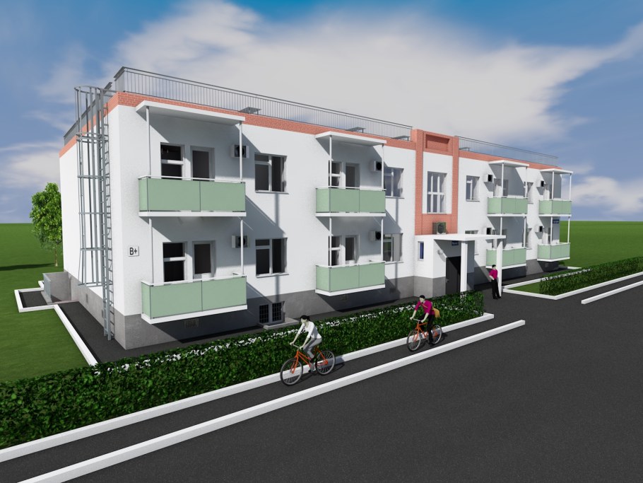 Двухэтажный квартирный дом