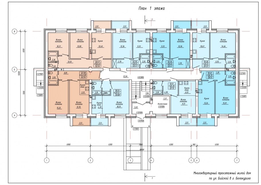 Схема подъезда многоэтажного жилого дома-