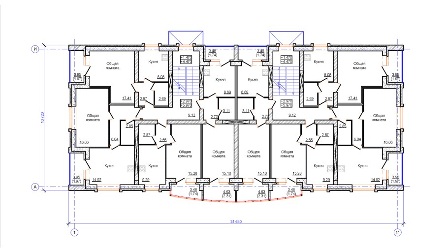 Планировка многоэтажного жилого дома