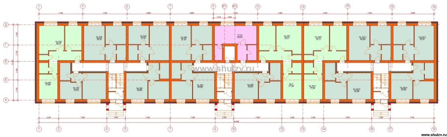 План пятиэтажного жилого
