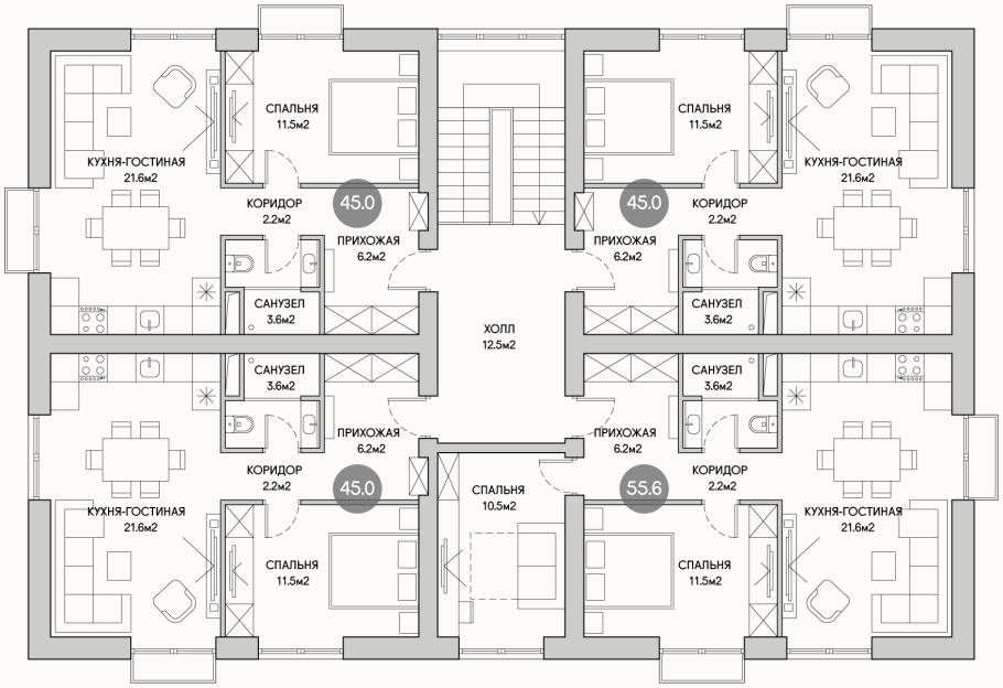 Дом Эйхлера план