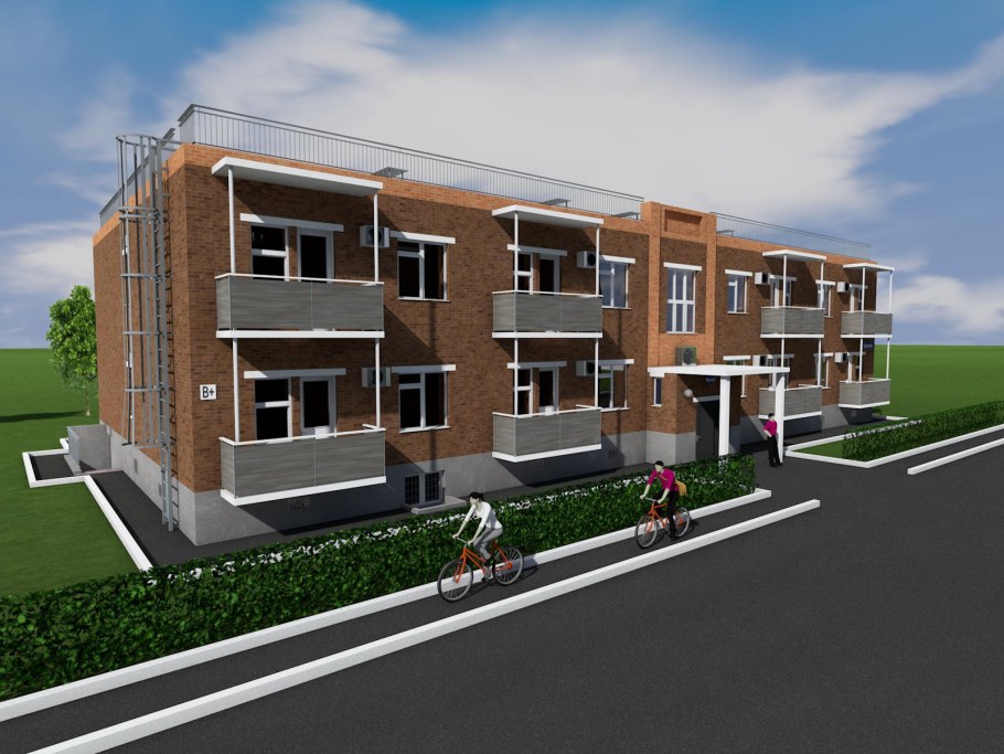 Двухэтажный многоквартирный дом проект