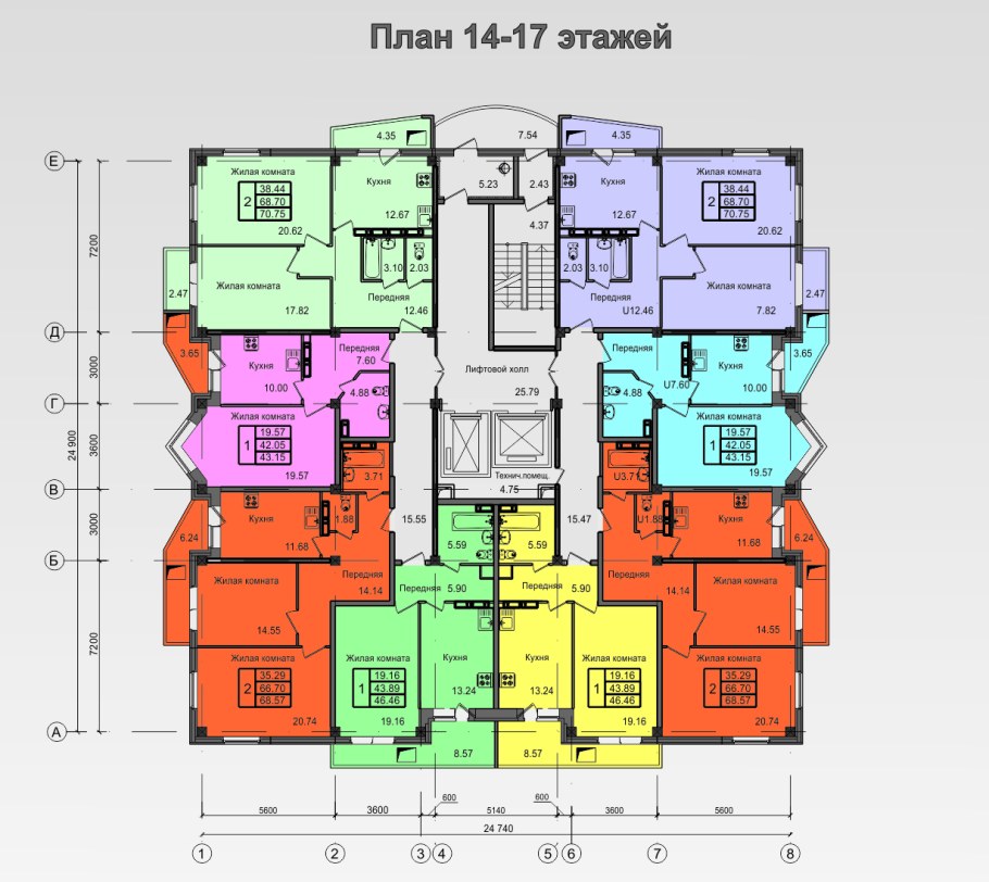 12 Этажный панельный дом одноподъездный планировка квартир