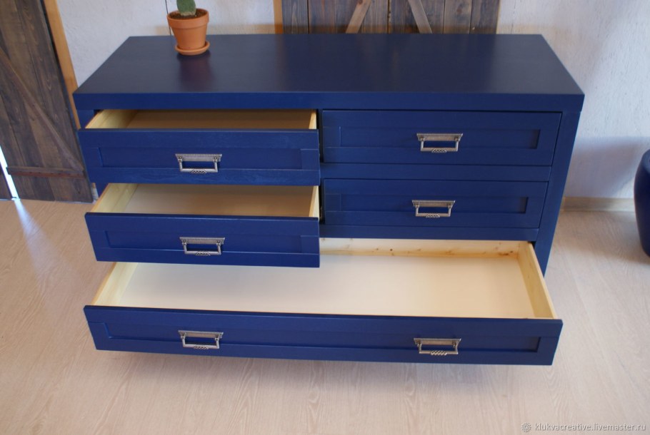 Комод синий Антей