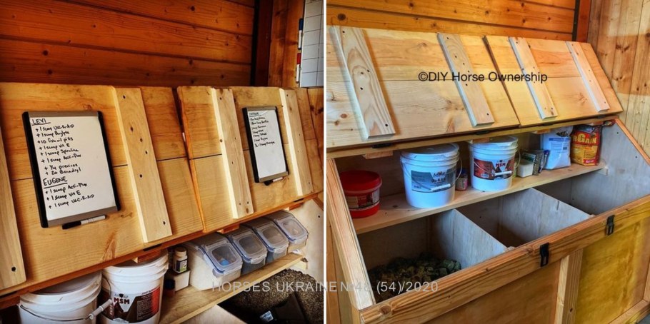 Ящик для хранения корма для конюшни