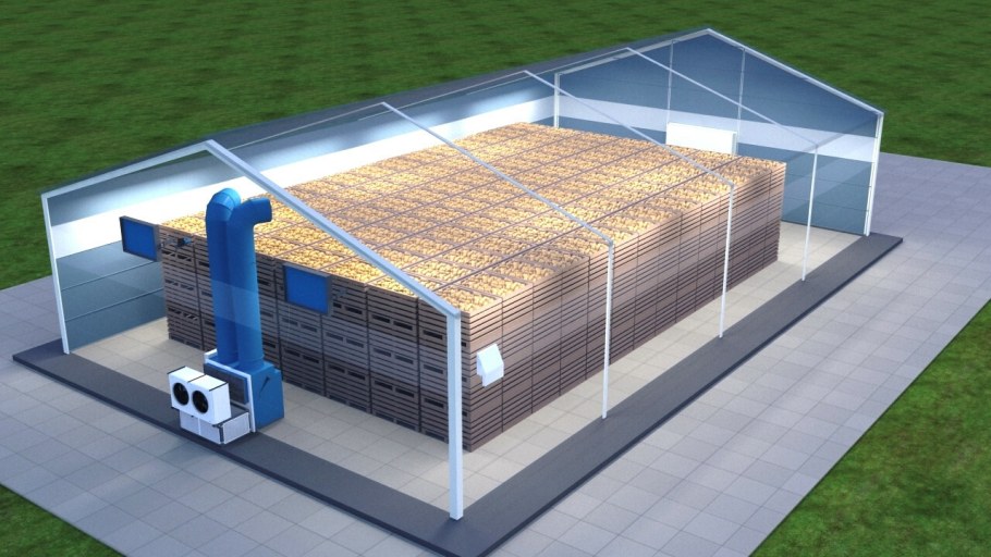 Система вентиляции картофелехранилища