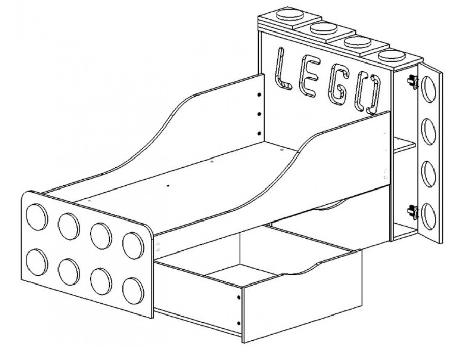 Подростковая кровать лего