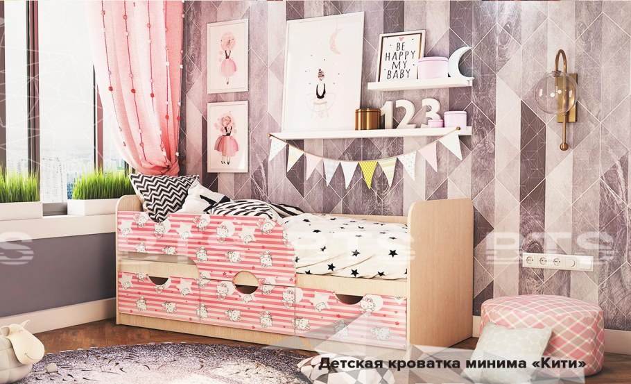 Кровать Минима Китти БТС