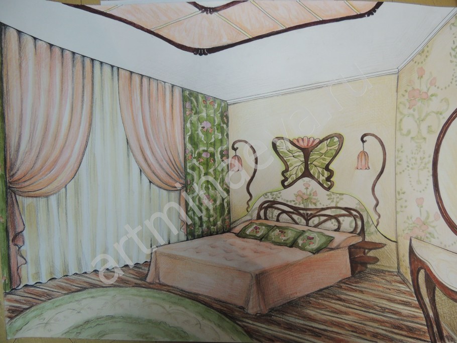 Детская комната в стиле ар нуво