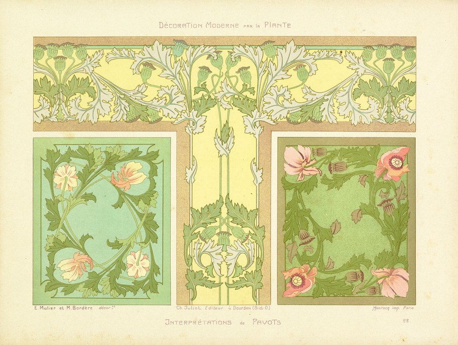 Модерн цветы 19 век ар нуво