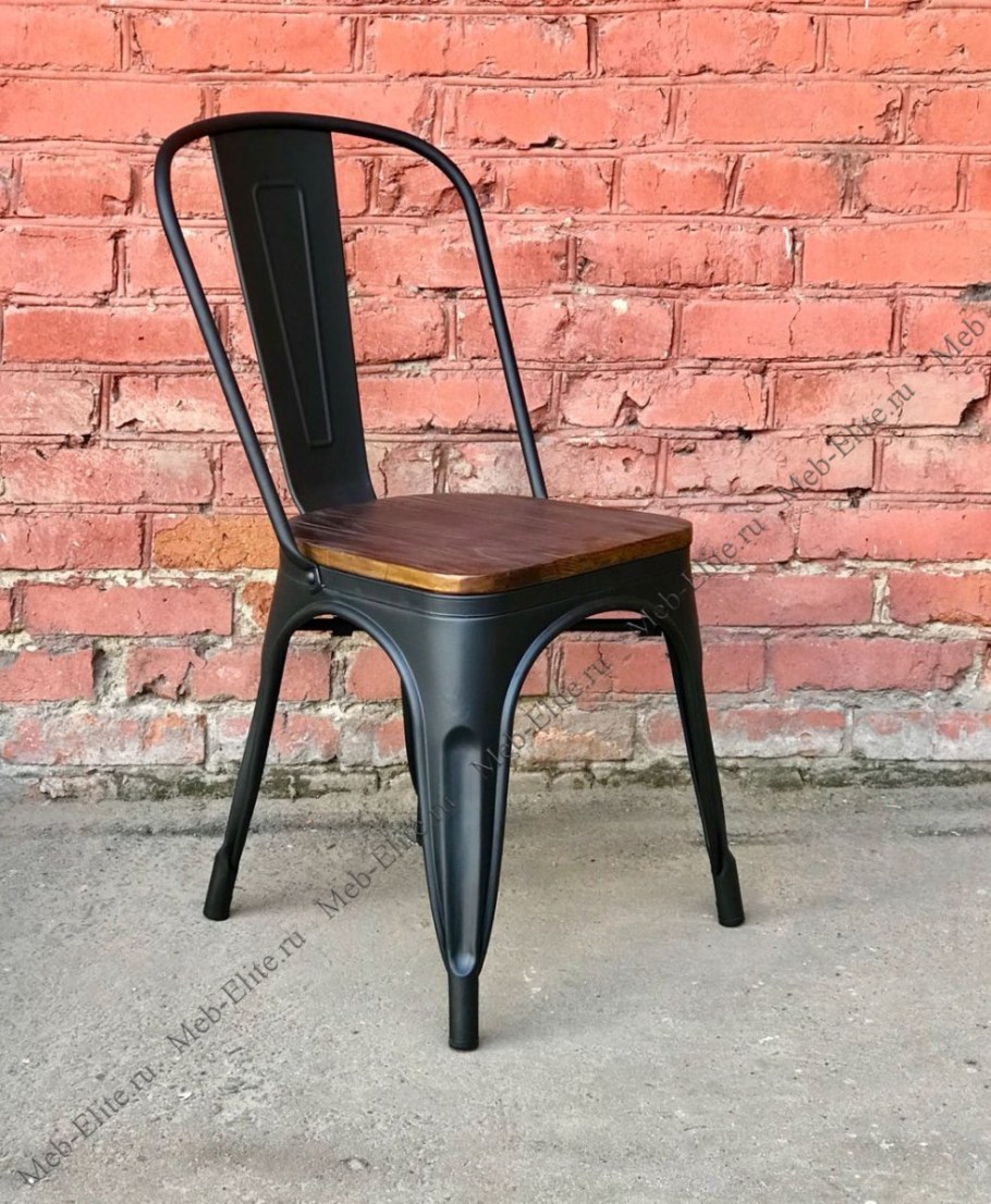 Стул Tolix Wood черный 604371