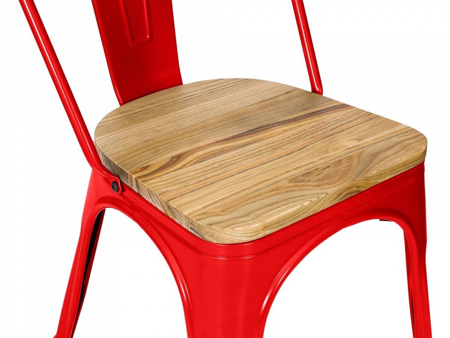 Стул Tolix Wood красный 604372