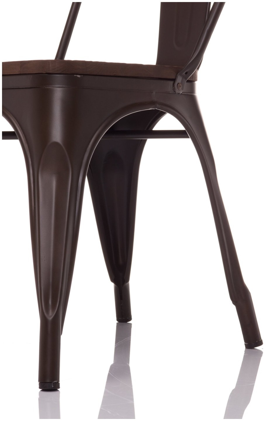 Стул Tolix Wood коричневый
