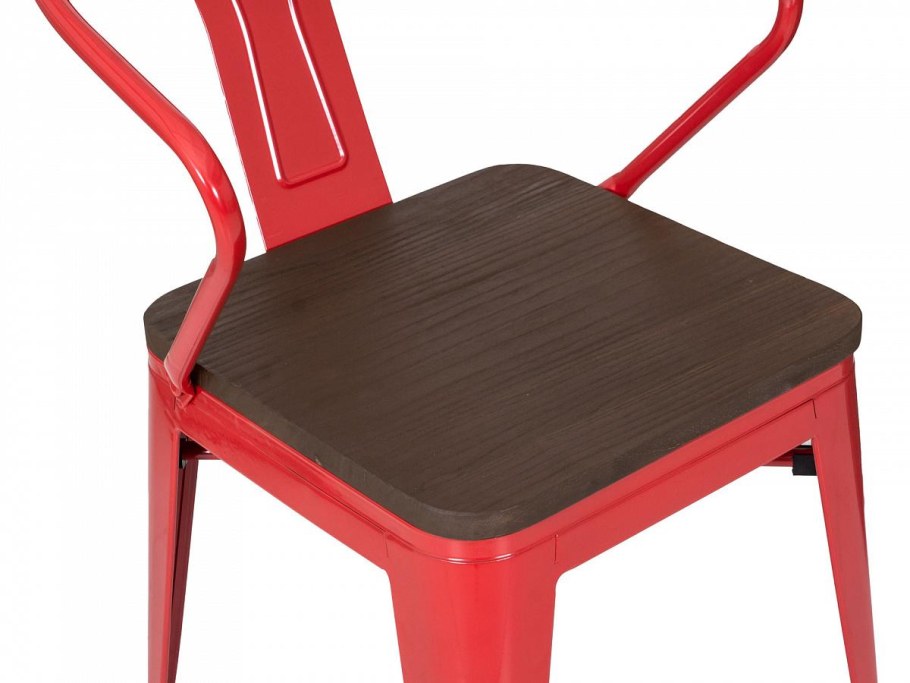 Стул Tolix Wood красный 604379