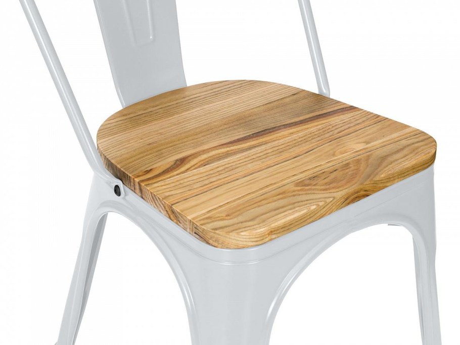 Стул Tolix Wood белый