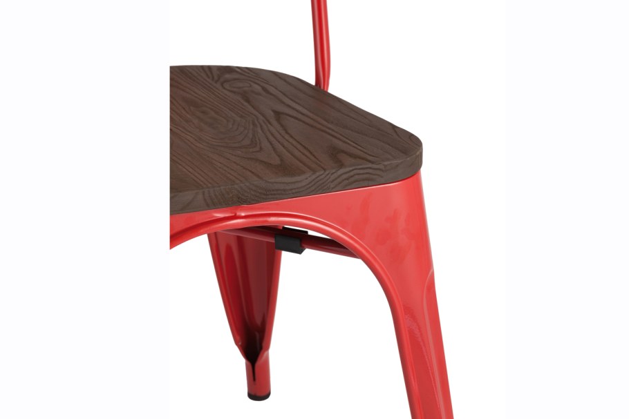 Cтул Tolix Wood красный