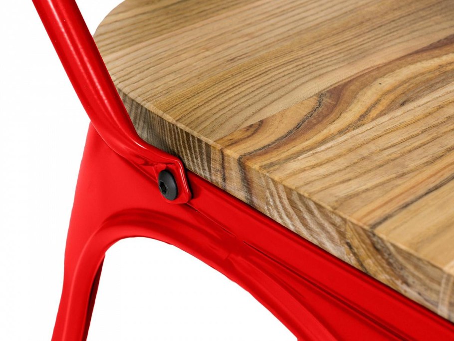Стул Tolix Wood красный 604372