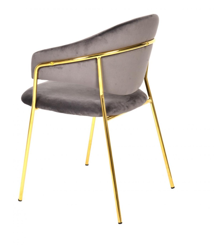 Стул Эвита, вельвет, темно-серый