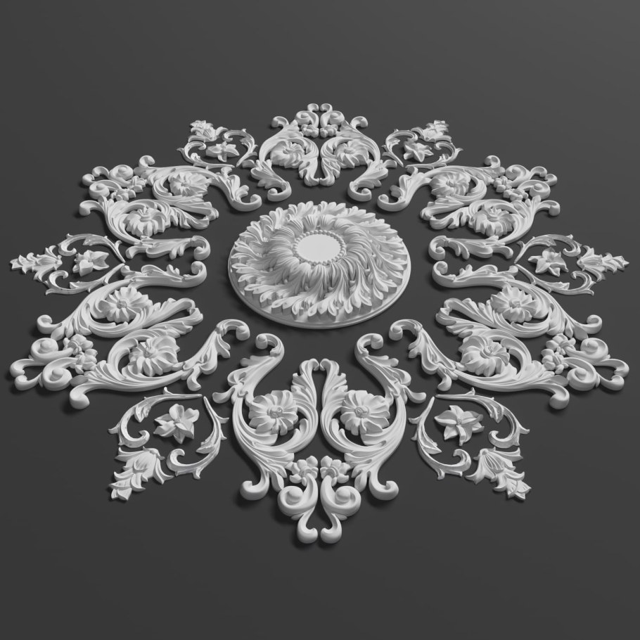 Потолочные розетки из гипса