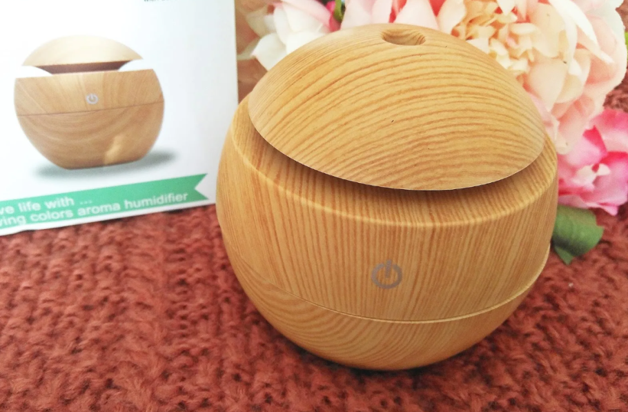 Увлажнитель воздуха аромадиффузор деревянный круглый