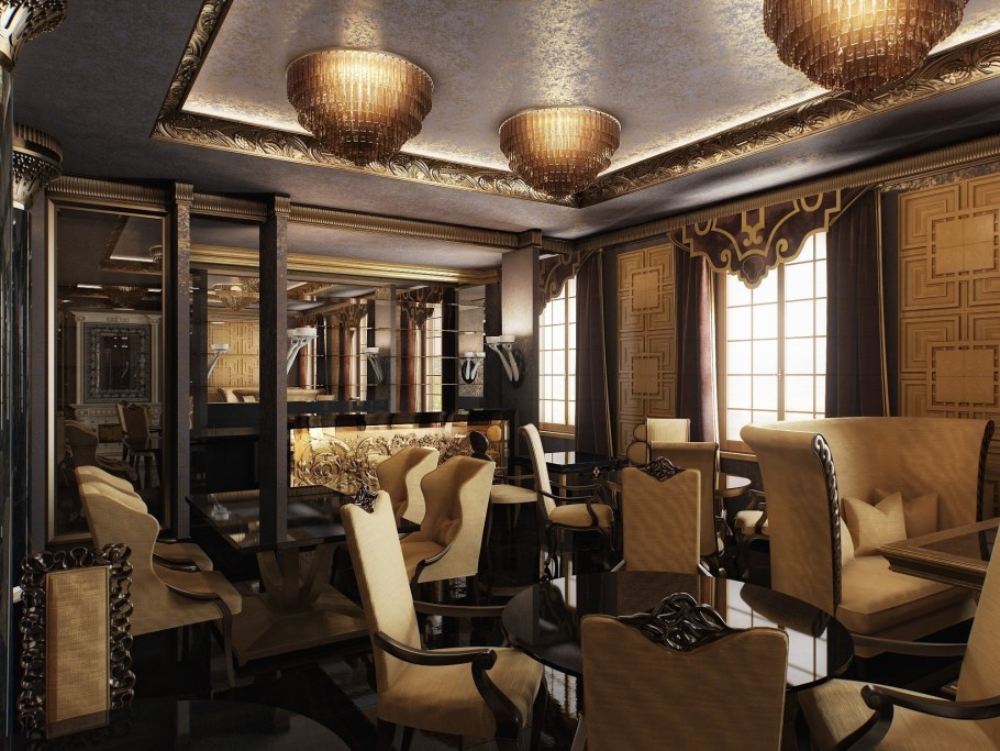 Кафе в стиле арт деко