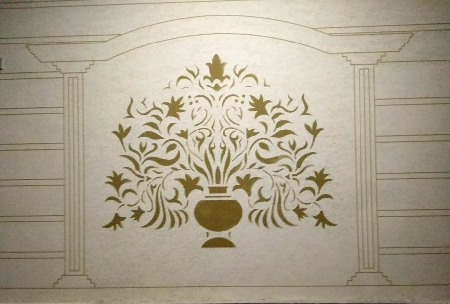 Травертин фасад узор